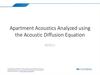 Apartment acoustics. Analyzed using the acoustic diffusion equation