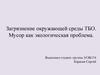 Загрязнение окружающей среды ТБО. Мусор, как экологическая проблема