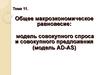 Общее макроэкономическое равновесие. Модель AD-AS