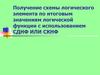 Получение схемы логического элемента по итоговым значениям логической функции с использованием СДНФ ИЛИ СКНФ
