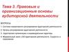 Правовые и организационные основы аудиторской деятельности. (Тема 3)