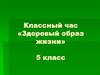 Классный час «Здоровый образ жизни» 5 класс