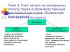 Учет затрат на материалы, оплату труда и производственных накладных расходов. Позаказная калькуляция