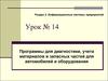 Программы для диагностики, учета материалов и запасных частей для автомобилей и оборудования