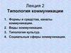 Типология коммуникации