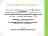 Аттестационная работа. Проектно иследовательская деятельность
