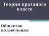 Теория праздного класса. Общество потребления