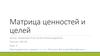 Матрица ценностей и целей