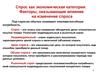 Спрос как экономическая категория. Факторы, оказывающие влияние на изменение спроса