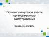 Полномочия органов власти органов местного самоуправления