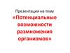 Потенциальные возможности размножения организмов