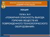 Пожарная опасность выхода горючих веществ из поврежденного технологического оборудования. (Тема 5)