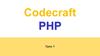 Codecraft PHP. PHP - PHP: Hypertext Preprocessor предварительный обработчик гипертекста. (Урок 1)