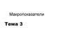 Макропоказатели. Структура издержек