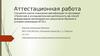 Аттестационная работа. Образовательная программа внеурочной деятельности