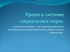 Право в системе социальных норм