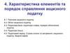 Характеристика елементів та порядок справляння акцизного податку