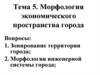 Морфология экономического пространства города