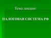 Налоговая система РФ