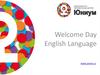 Welcome day. English language