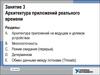 Архитектура приложений реального времени