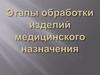 Этапы обработки изделий медицинского назначения