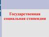 Государственная социальная стипендия