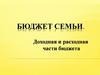 Бюджет семьи