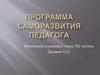 Программа саморазвития педагога. Дыляева