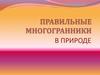 Правильные многогранники в природе