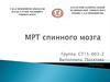 Магнитно-резонансная томография (МРТ) спинного мозга