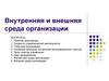 Внутренняя и внешняя среда организации