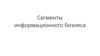 Сегменты информационного бизнеса