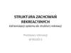 Struktura zachowań rekreacyjnych od koncepcji systemu do struktury rekreacji. (Wykład 2)