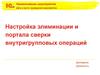 Настройка элиминации и портала сверки внутригрупповых операций