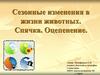 Сезонные изменения в жизни животных. Спячка. Оцепенение