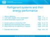 Refrigerant systems and their energy performance