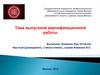 Макет выпускной квалификационной работы