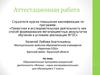 Аттестационная работа. Образовательная программа внеурочной деятельности «Физика - наука экспериментальная». (7 класс)
