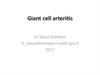Giant cell arteritis