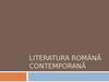 Literatura română contemporană