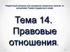 Теория государства и права. Правовые отношения. (Тема 14)