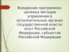 Внедрение программно- целевых методов управления в исполнительных органах государственной власти