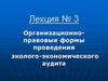 Организационно-правовые формы проведения эколого-экономического аудита