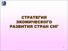 Стратегия экономического развития стран СНГ