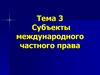 Субъекты международного частного права