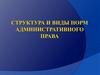 Структура и виды норм административного права