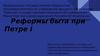 Реформы быта при Петре I