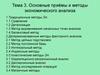 Основные приёмы и методы экономического анализа. (Тема 3)