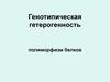 Генотипическая гетерогенность. Полиморфизм белков. (Лекция 1.2)